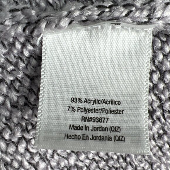 St Johns Bay XL Sweater Collared V-Neck Long Sleeve Knit Pullover Lilac Purple - Picture 7 of 9